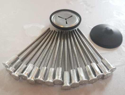 goupilles métalliques de Bi de goupilles de soudage des goujons de 3mm x de 65mm avec les têtes isolées par aluminium de 6 x 15 millimètres