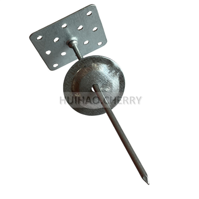Goupilles d'isolation perforées en aluminium 1,6x24x24mm auto-adhésives utilisées pour les fixations d'isolation des murs extérieurs
