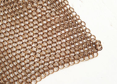 Maille d'anneau en métal de Chainmail de diamètre du câblage cuivre 1.2mm pour le diviseur de l'espace