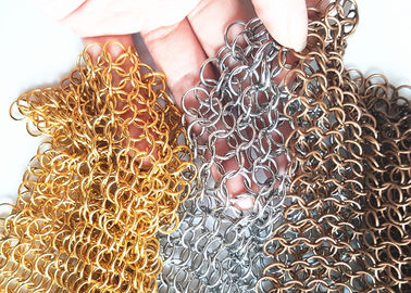 Rideau tressé à chaînes en maille d'anneau en métal avec l'ouverture de 10MM pour la draperie intérieure