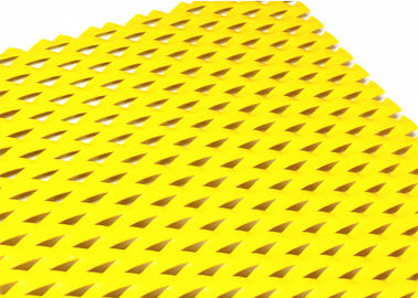 Revêtement 1200MMX3000MM de mur de maille augmenté par aluminium de couleur d'or fini par PVDF