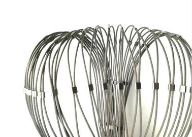 Maille flexible de câble d'acier inoxydable d'olive avec la vue utilisée pour la balustrade d'escalier