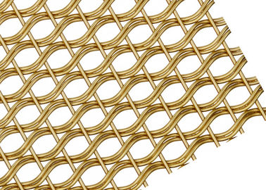 Maille tissée architecturale décorative de couleur en laiton légère pour l'écran Parition de Hall