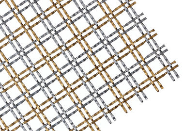 Tissu architectural en métal de maille pour l'ouverture de construction des façades 21.5mmx50mm