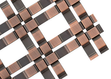 La porte de Cabinet d'acier inoxydable de fil plat insère des matériaux de décoration de maille en métal