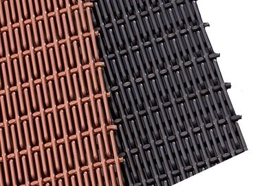 Filets à mailles rigides colorés par PVD en métal, maille d'Elogated d'acier inoxydable de parasol