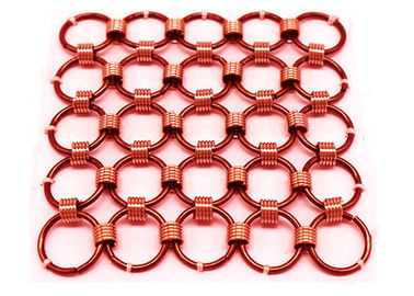 Draperie adaptée aux besoins du client de maille en métal d'anneau de Chainmail pour la décoration d'hôtel de centre commercial