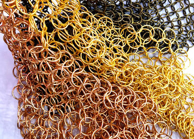 Sonnez le diamètre draperie de maille en métal de crochet de 1,0 x de 20mm S avec le fil plat pour des traitements de plafond