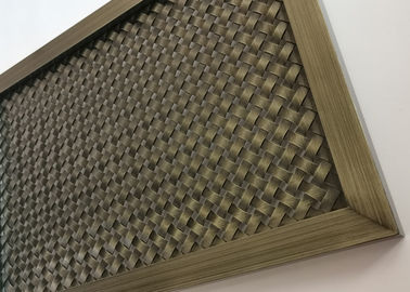 Écran architectural de grillage en métal de conception de cadre avec le cuivre antique