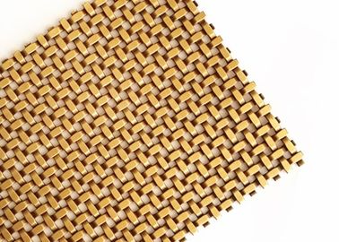 Tissu de maille architectural tissé plaqué par antiquité en métal pour l'intérieur d'ascenseur