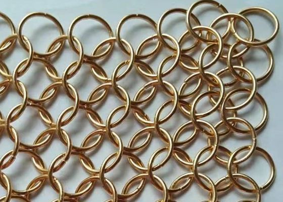 rideau rond Chainmail Ring Mesh en décoration de 10mm Ring Chainmail Weave Stainless Steel
