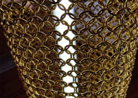 Draperie de bobine en métal de l'anneau 2.5mm d'acier inoxydable Chainmail pour l'abat-jour