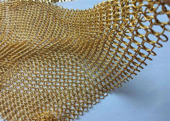 La chaîne a tressé l'acier inoxydable Ring Mesh For Indoor Decoration de 1.2mm