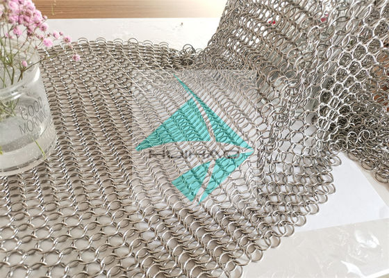 Maille d'anneau en métal d'acier inoxydable d'OIN pour la draperie de fenêtre de décoration d'hôtel