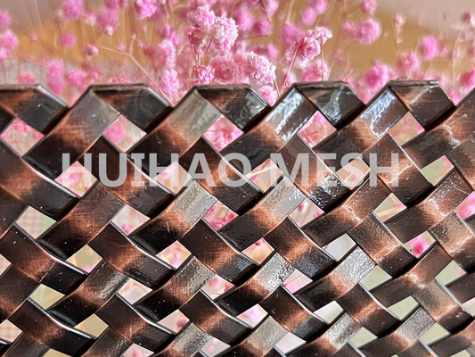 17,4% terrain découvert Mesh Anti Brass Finished Decorative tissé architectural pour le Cabinet